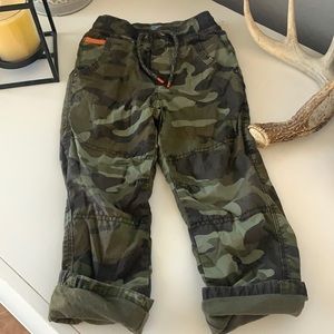 Toddler boys fully lined camo drawstring pants
